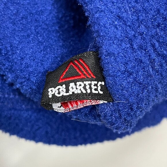 LL Bean Vest Mens Small Fleece Full Zip Blue Pockets Outdoor Hiking Polartec - Picture 7 of 7